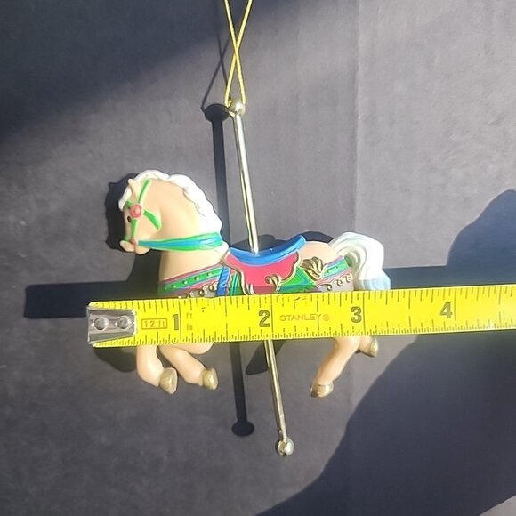 Vintage Avon Carousel Gallant Steed Christmas Ornament - Picture 3 of 4